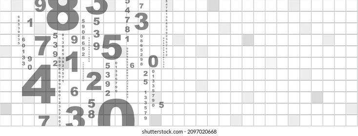 Creative and modern background with numbers.