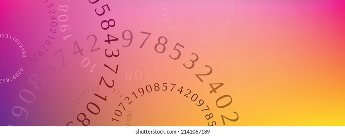 Creative and modern background with numbers.