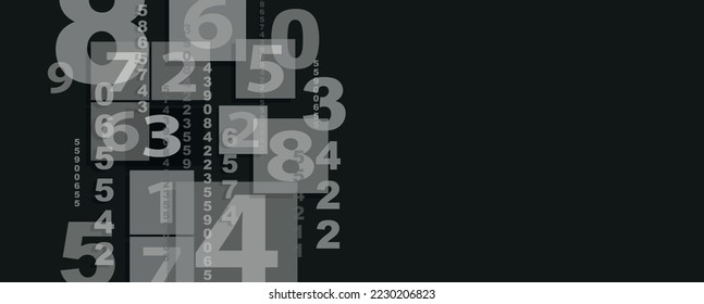 Creative and modern background with numbers.
