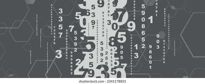 Creative and modern background with numbers.