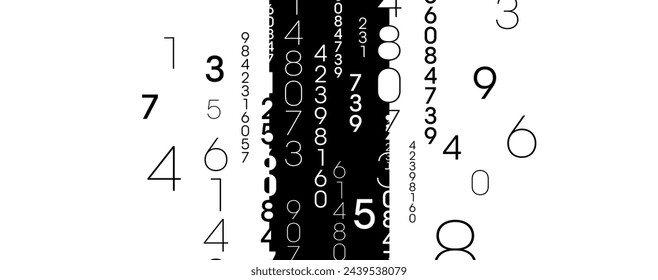 Creative and modern background with numbers.