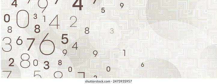 Creative and modern background with numbers.