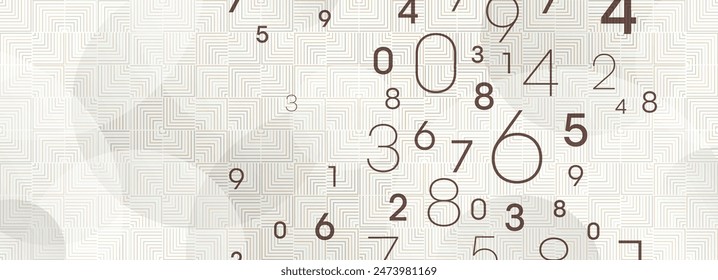 Creative and modern background with numbers.