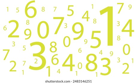  creative and modern background with numbers on white background