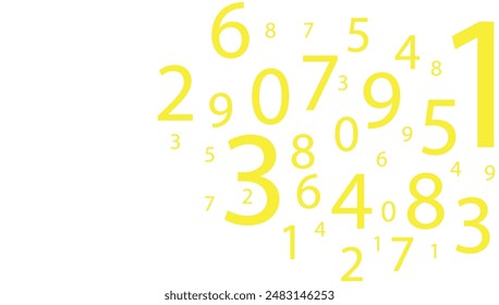  creative and modern background with numbers on white background