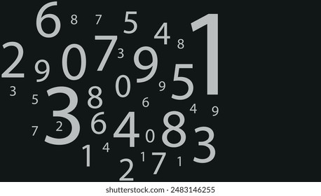  creative and modern background with numbers on white background