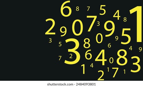  creative and modern background with numbers on white background