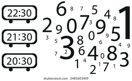  creative and modern background with numbers on white background