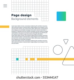 Creative modern background, unusual minimalistic and attractive poster design, vector geometric template, abstract pattern with gradient shapes