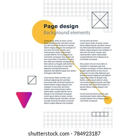 Creative modern background, unusual minimalistic and attractive poster design, vector geometric template, abstract pattern with gradient shapes