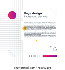 Creative modern background, unusual minimalistic and attractive poster design, vector geometric template, abstract pattern with gradient shapes