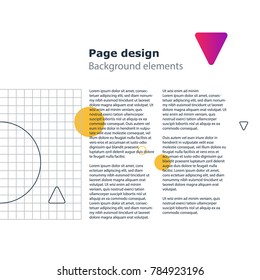 Creative modern background, unusual minimalistic and attractive poster design, vector geometric template, abstract pattern with gradient shapes