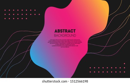 Creative modern background with wavy lines. Bright gradient shapes composition for gift card, posters, landing page