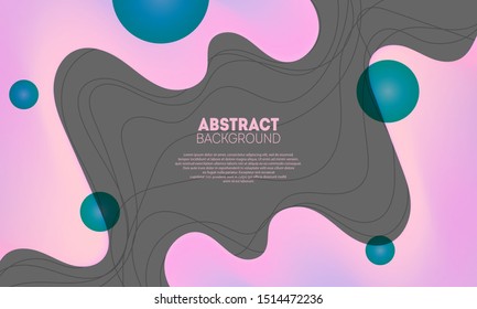 Creative modern background with wavy lines. Trendy fluid flow gradient shapes composition. 