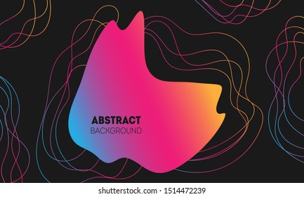 Creative modern background with wavy lines. Bright gradient shapes composition for gift card, posters, landing page