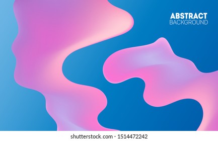 Creative modern background with wavy lines. Trendy fluid flow gradient shapes composition. 