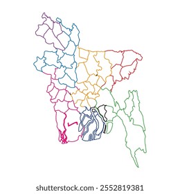 Creative and Modern Bangladesh Map