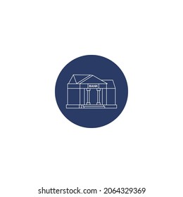 Kreative moderne Bank-Symbol auf Kreisvektor