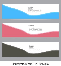 creative modern banner wave for web