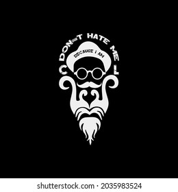 Creative Modern beard T Shirt Design