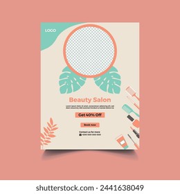 Creative modern beauty flyer template design
