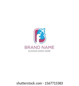 Creative and modern BF letter logo design template vector eps for use air travel business purpose
