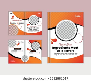 Kreatives und modernes bifold Food Menu Broschüre Design