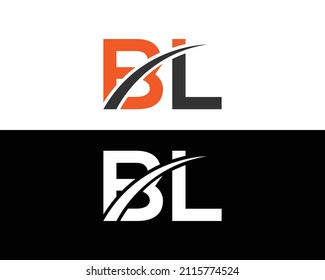 Creative Modern BL Letter Logo Vector Icon Design Template Concept.