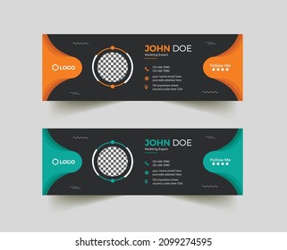 Creative and modern black colour email signature design