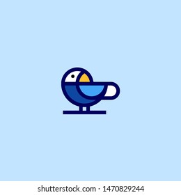 Creative Modern Blue Bird Logo Design