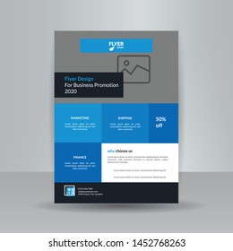 Creative modern  blue Flyer Design for business