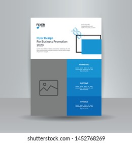 Creative modern  blue Flyer Design for business