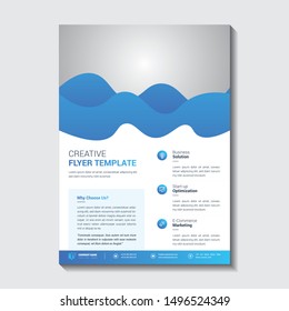 Creative modern blue gradient corporate and business flyer multipurpose template