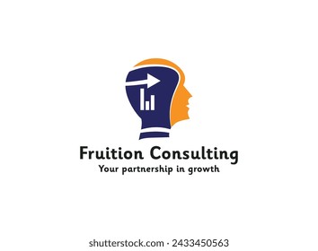 Creative Modern Brain Coaching Consulting Logo Design Vector Icon Illustration.