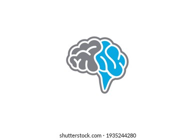  Creative Modern brain logo design vector