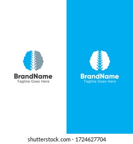 Creative Modern Brain And Spine Logo Design Template