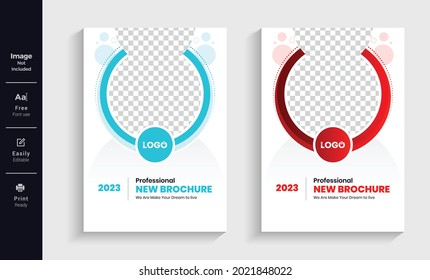 creative and modern brochure cover design template. multi-page theme