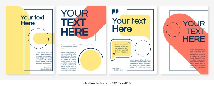 Creative modern brochure template for business. Corporate workbook. Flyer, booklet, leaflet print, cover design with text space. Vector layouts for magazines, annual reports, advertising posters