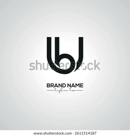 Creative Modern BU UB Lettermark Logo Design for Corporate Branding.