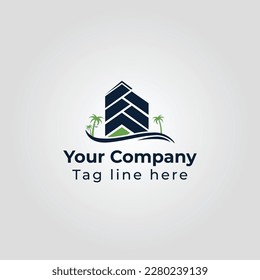 Diseño de logotipo inmobiliario de construcción moderna y creativa. El logotipo puede utilizarse para icono, marca, identidad, inspiración, construcción, arquitectura y empresa de negocios