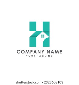 Creative modern building real estate logo design template with Letter H.Logo can be used for icon, brand, identity, inspiration,Real Estate, construction, architecture, and business company