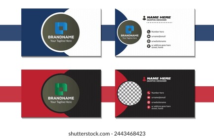 creative modern bundle name card and business card layout
