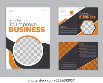 Creative Modern Business Bifold Brochure Design Template