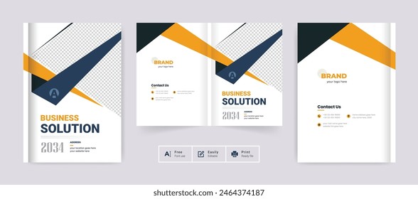 Creative modern business brochure cover design theme template. corporate abstract colorful layout for multipurpose use