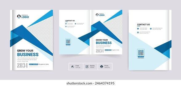 Creative modern business brochure cover design theme template. corporate abstract colorful layout for multipurpose use