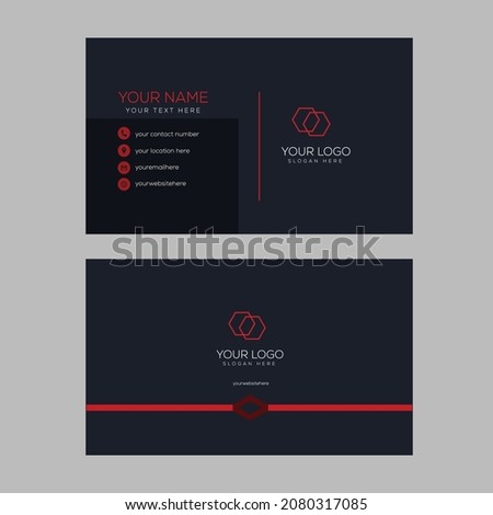 creative and modern business card clean design template vector
