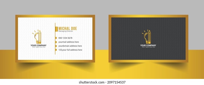 Creative modern business card design template, Business card Design