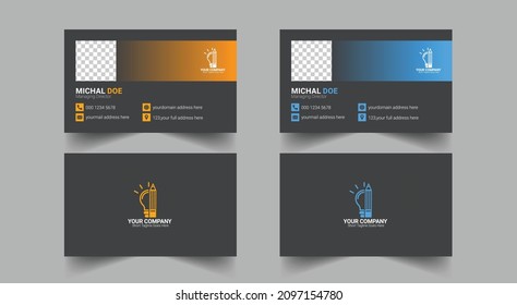 Creative modern business card design template, Business card Design