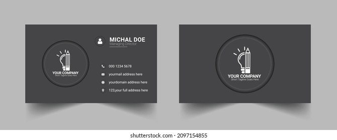 Creative modern business card design template, Business card Design