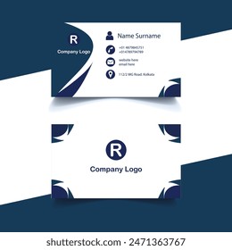 Creative and modern business card design. Corporate and professional business card template design, Business card design template.	

